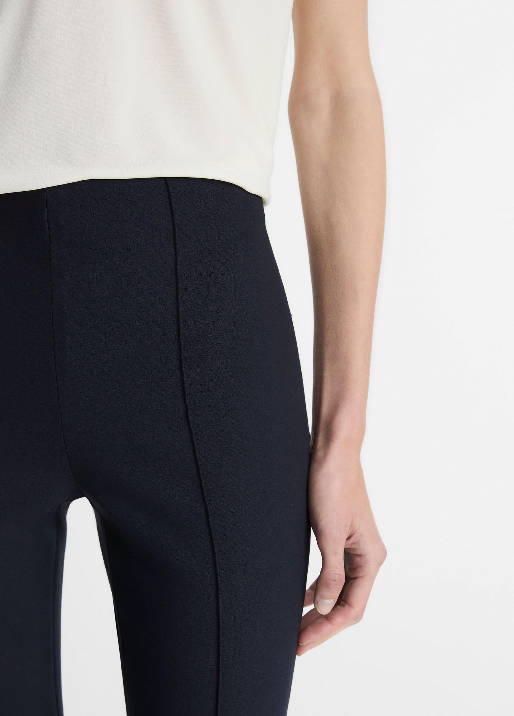 Mid-Rise Pintuck Crop Flare Pant Product Image