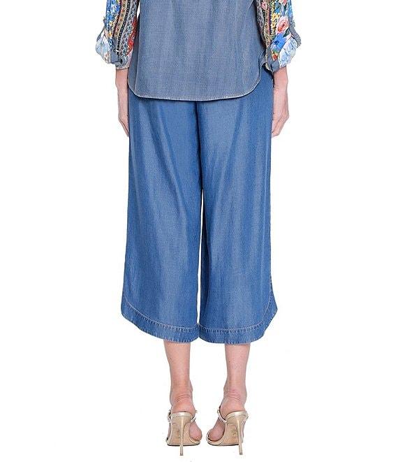 John Mark Wide Leg Tulip Hem Cropped Pants Product Image
