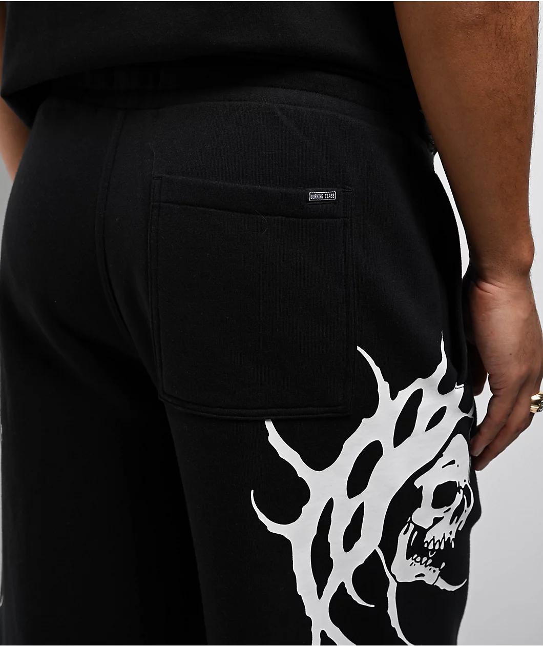 Lurking Class by Sketchy Tank x Kyle Grand Sins Black Sweat Shorts Product Image