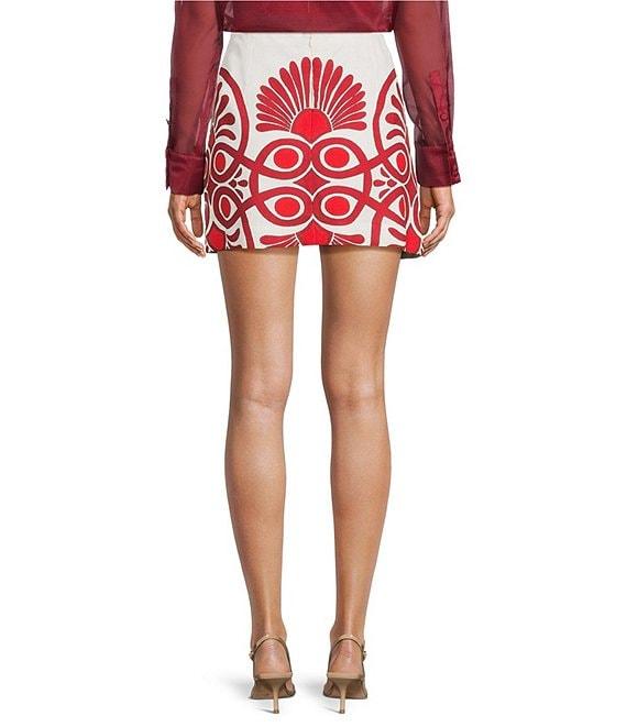 Antonio Melani Izzy Printed Linen Blend Skirt Product Image