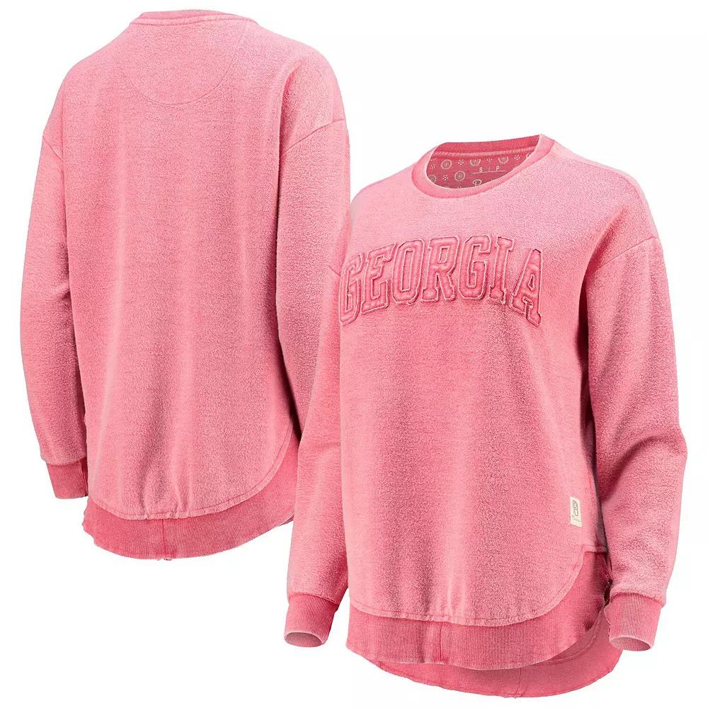 Women's Pressbox Red Georgia Bulldogs Ponchoville Pullover Sweatshirt,  Product Image