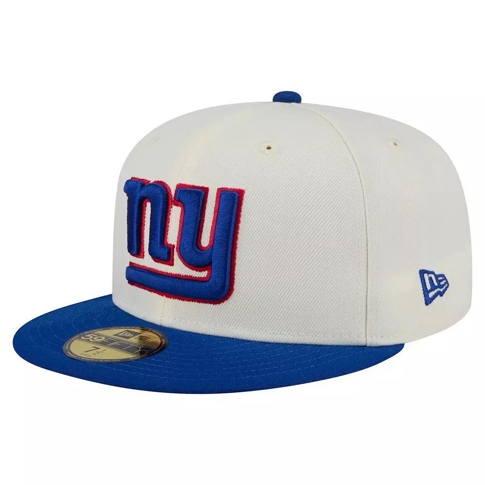 Men's New Era  White/Royal New York Giants Main 59FIFTY Fitted Hat, Size: 7 1/2 Product Image
