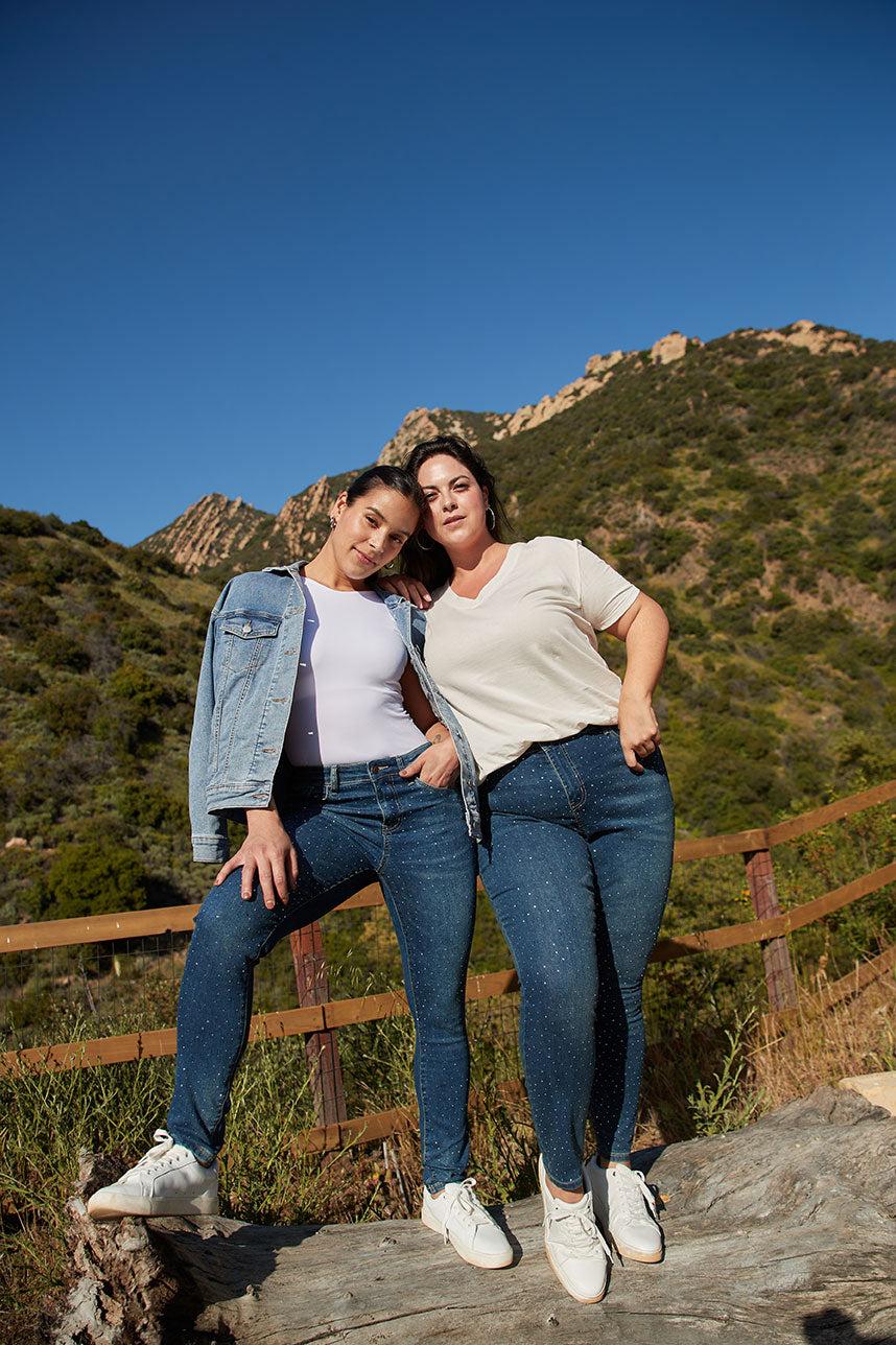 Westport 5 Pocket High Rise Rhinestone Skinny Jeans - Plus Product Image