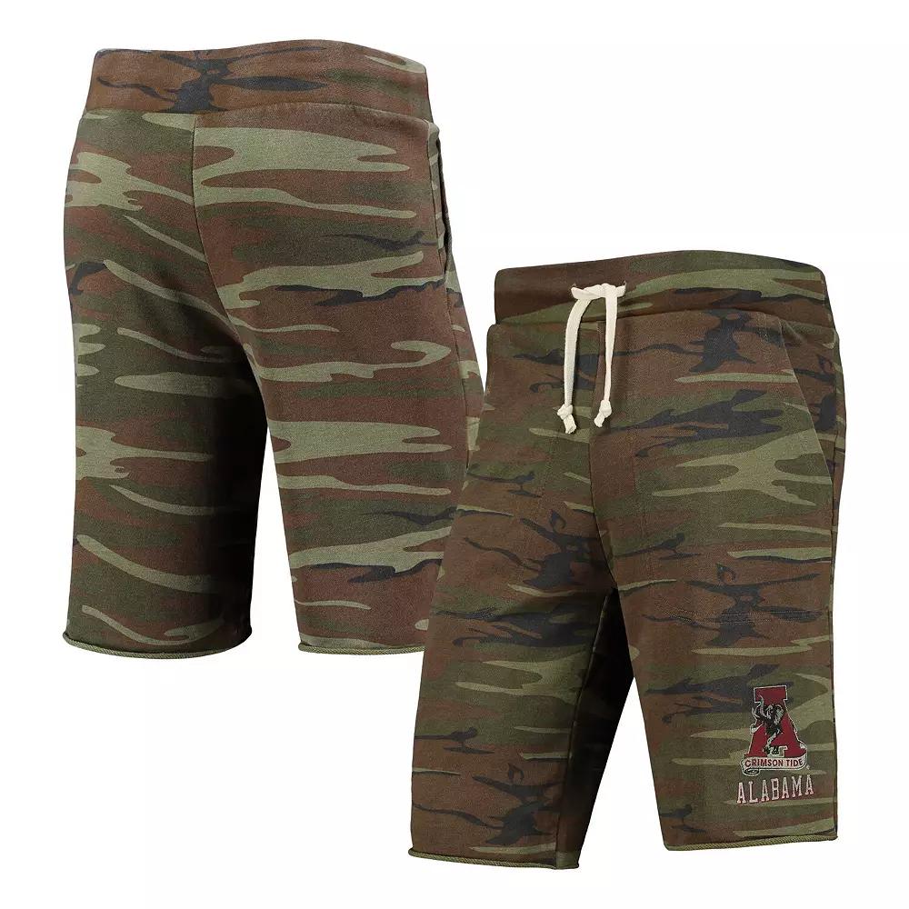 Men's Camo Alternative Apparel Alabama Crimson Tide Victory Lounge Shorts, Size: Small, Green Product Image