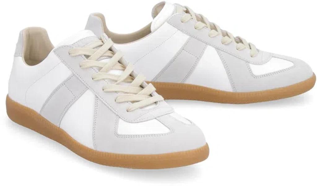 MAISON MARGIELA Bicolor Leather Replica Sneakers In White Product Image
