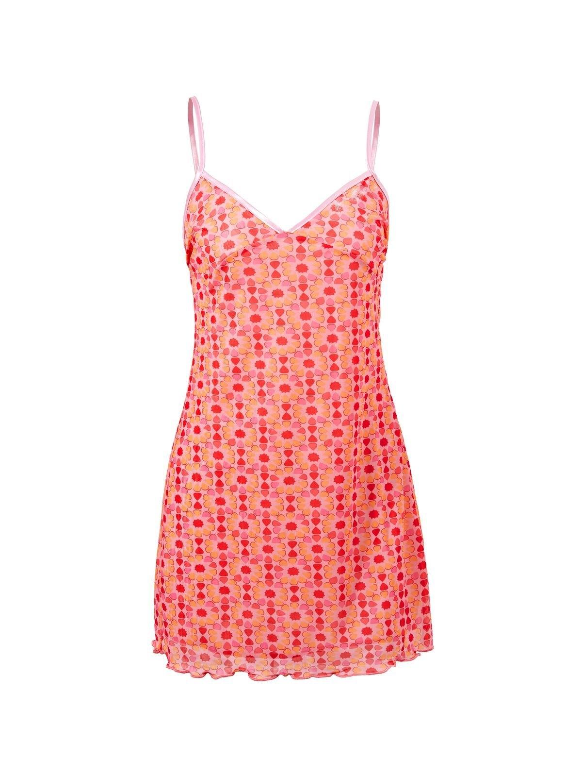 Mesh Floral Mini Dress Product Image