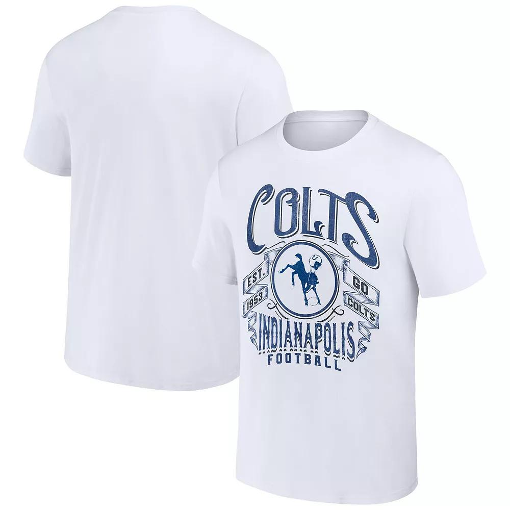 Men's NFL x Darius Rucker Collection by Fanatics White Indianapolis Colts Vintage Football T-Shirt,  Product Image