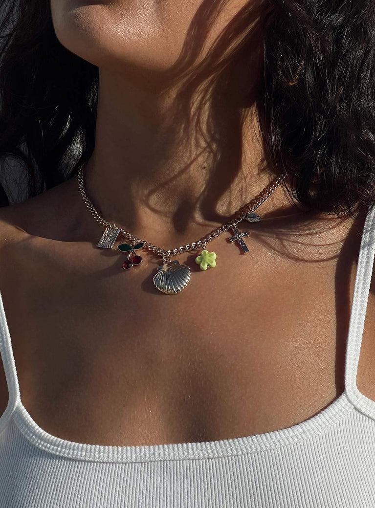 All My Life Charm Necklace Gold Product Image