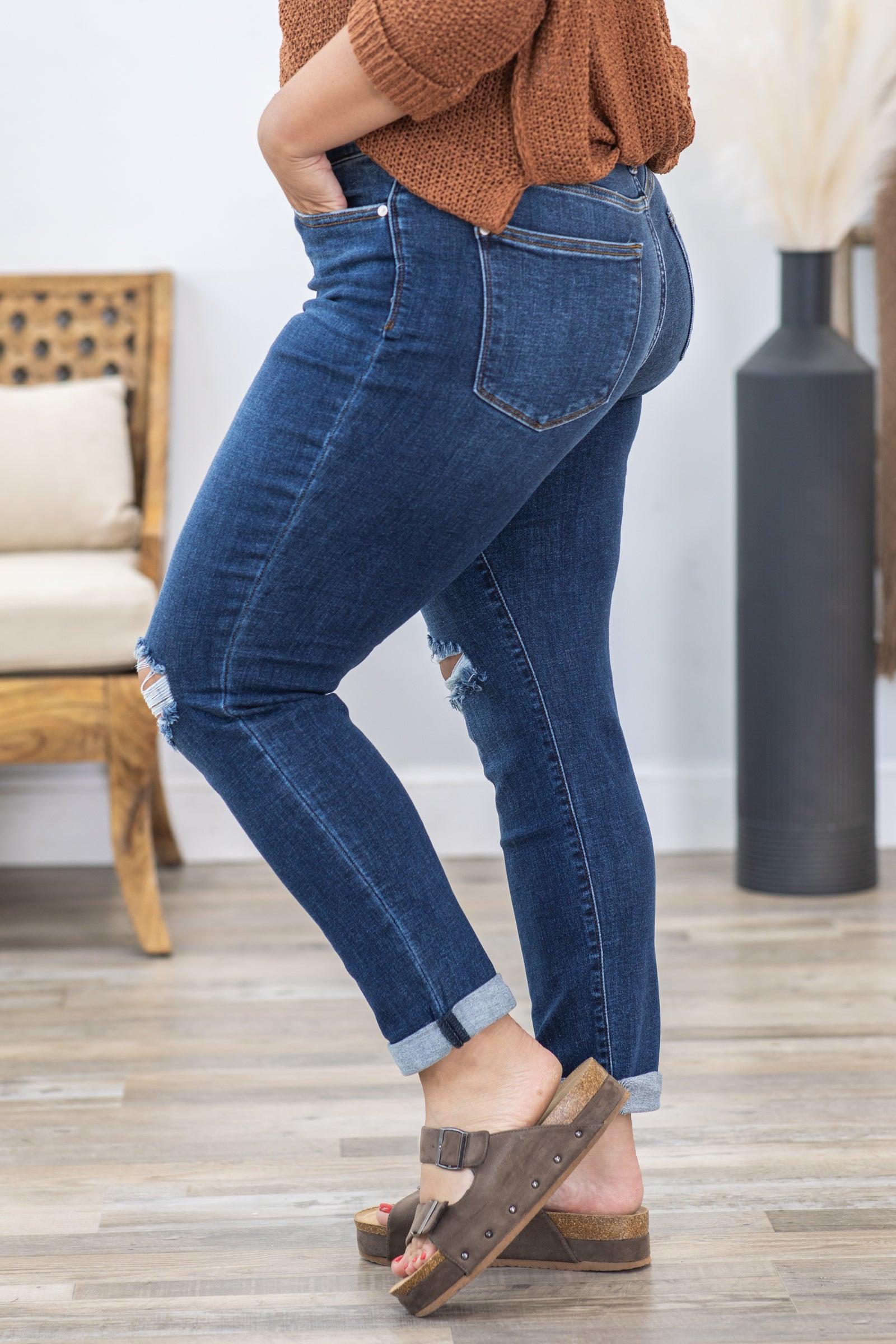 Judy Blue Double Trouble Slim Fit Jeans Product Image