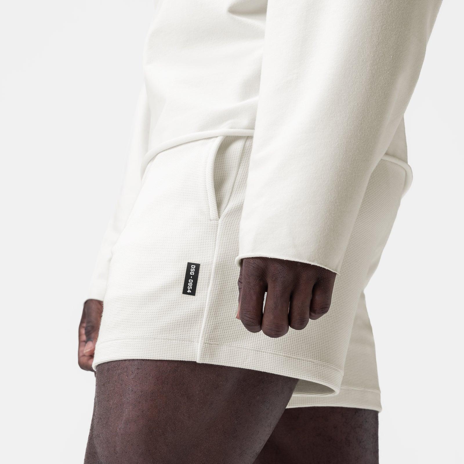 0954. Waffle Knit Sweat Short - Cream Male Product Image