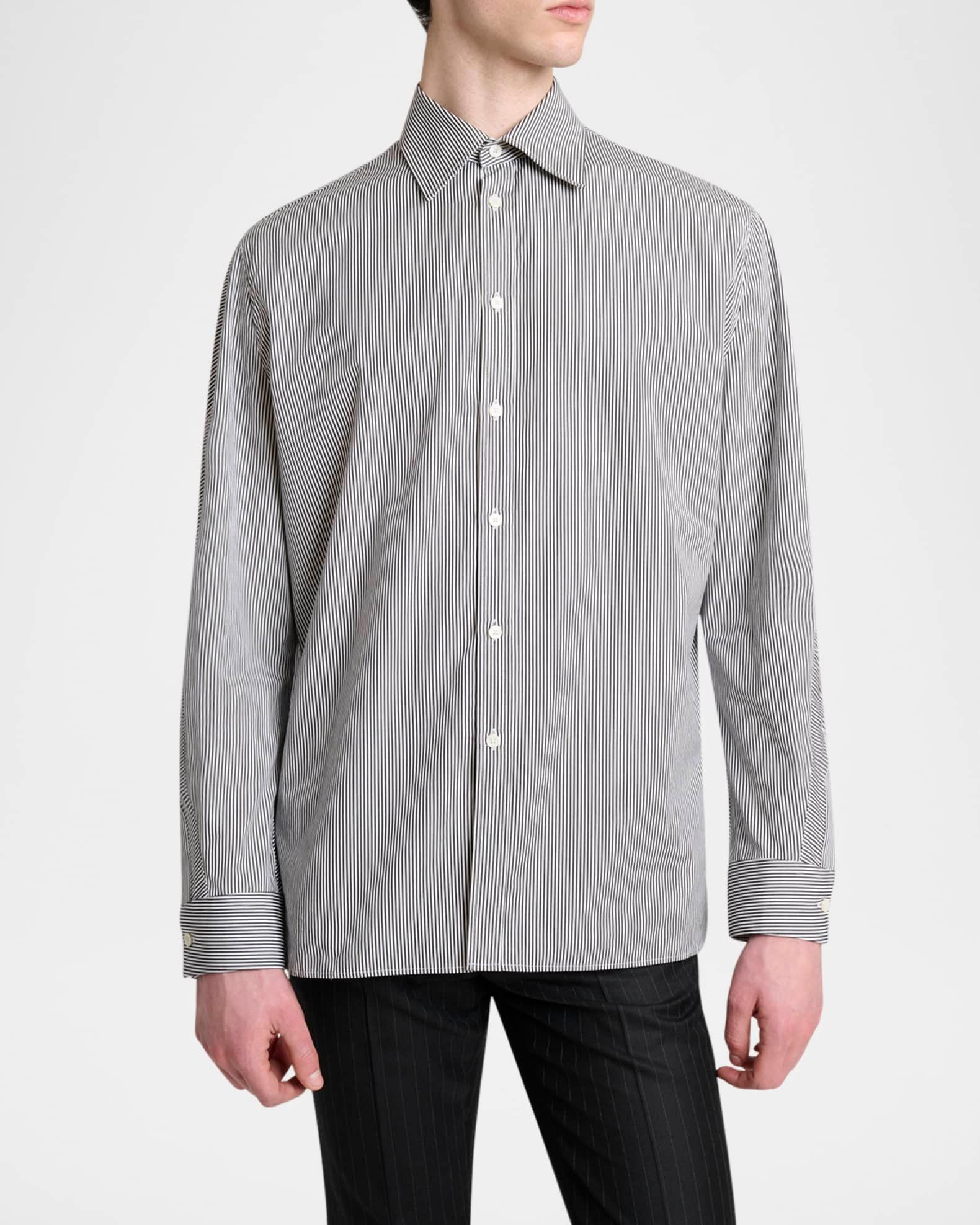 Men's Pinstripe Poplin Dress Shirt Product Image