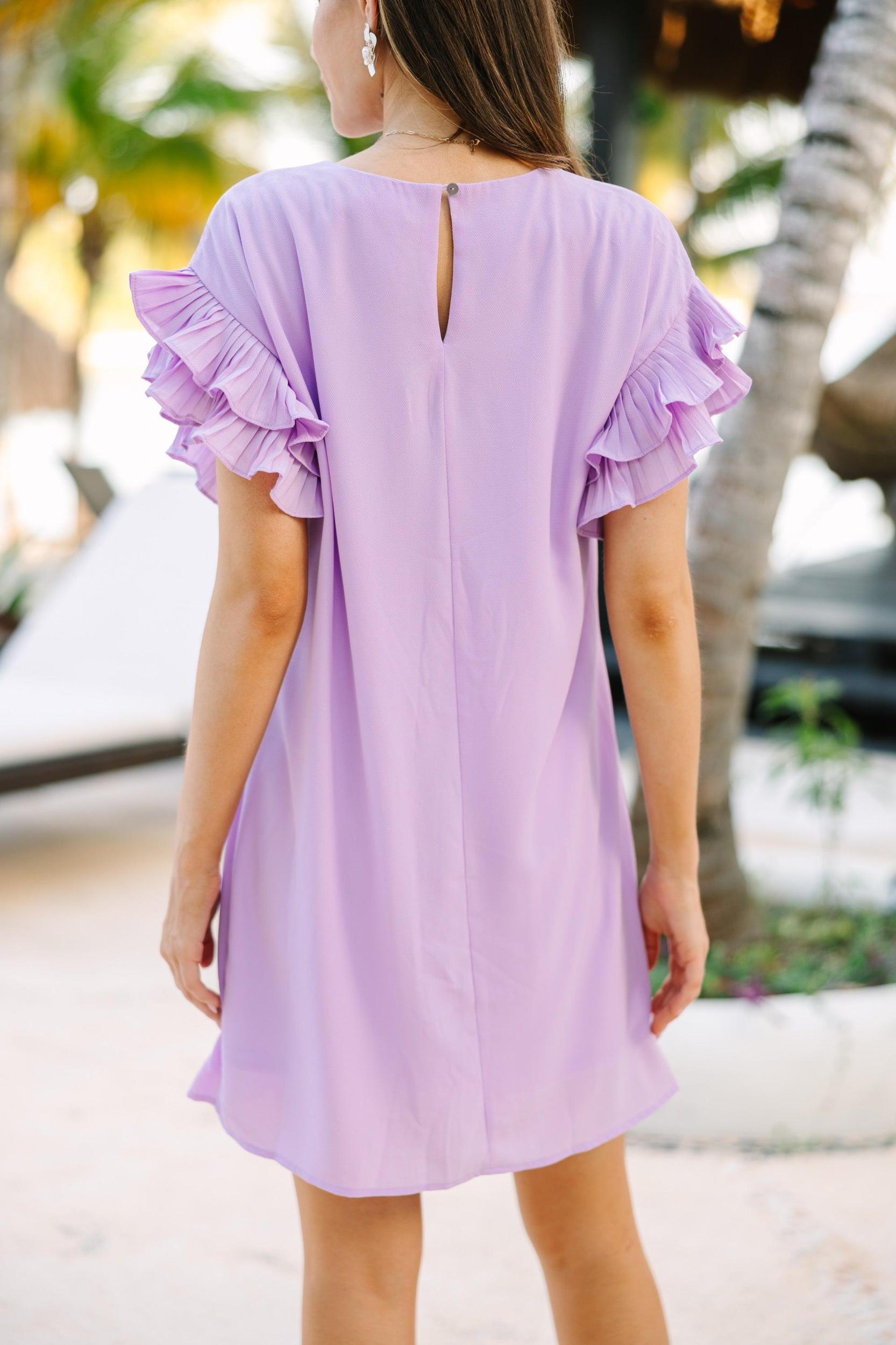 What A Vision Lavender Purple Ruffled Dress Female Product Image