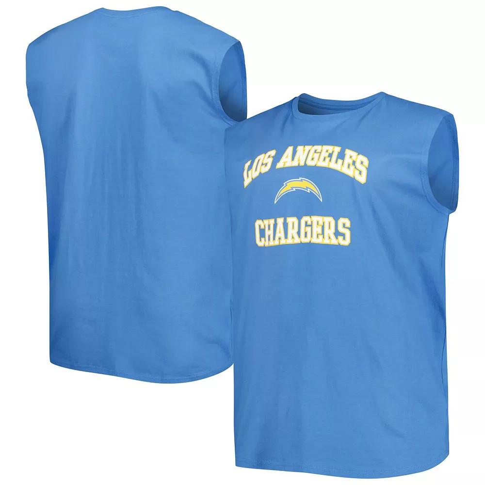 Men's Powder Blue Los Angeles Chargers Big & Tall Muscle Tank Top, Size: 2XLT, Light Product Image