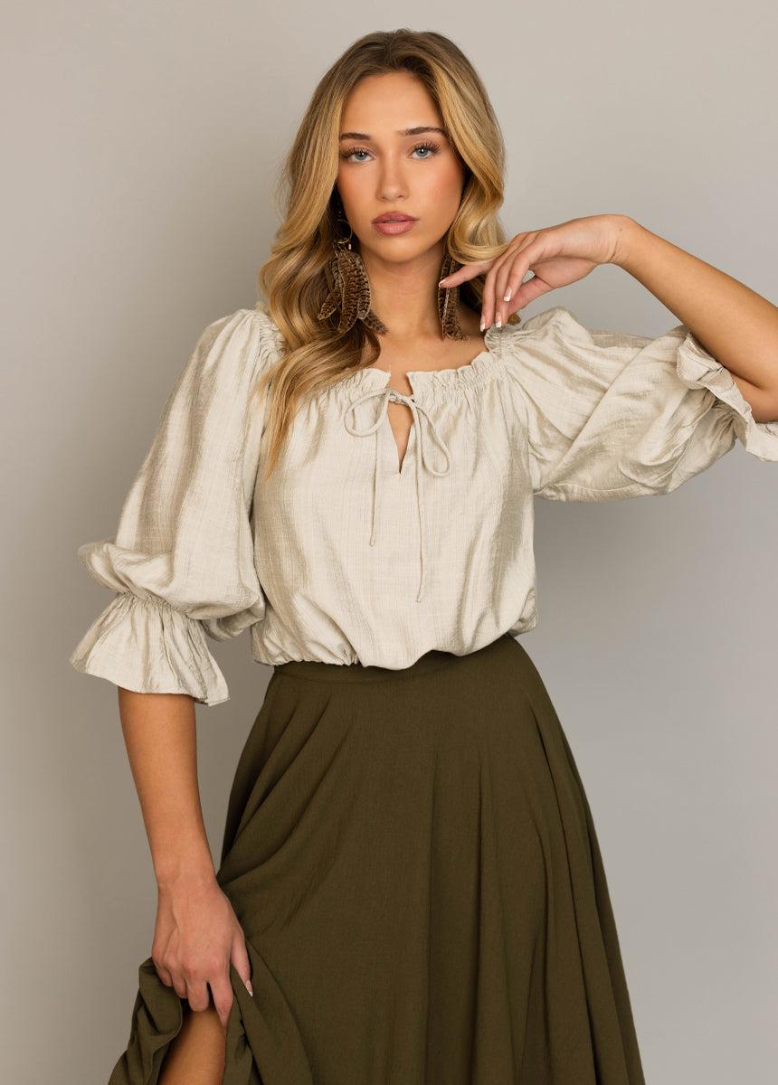 Kerra Top in Beige Female Product Image