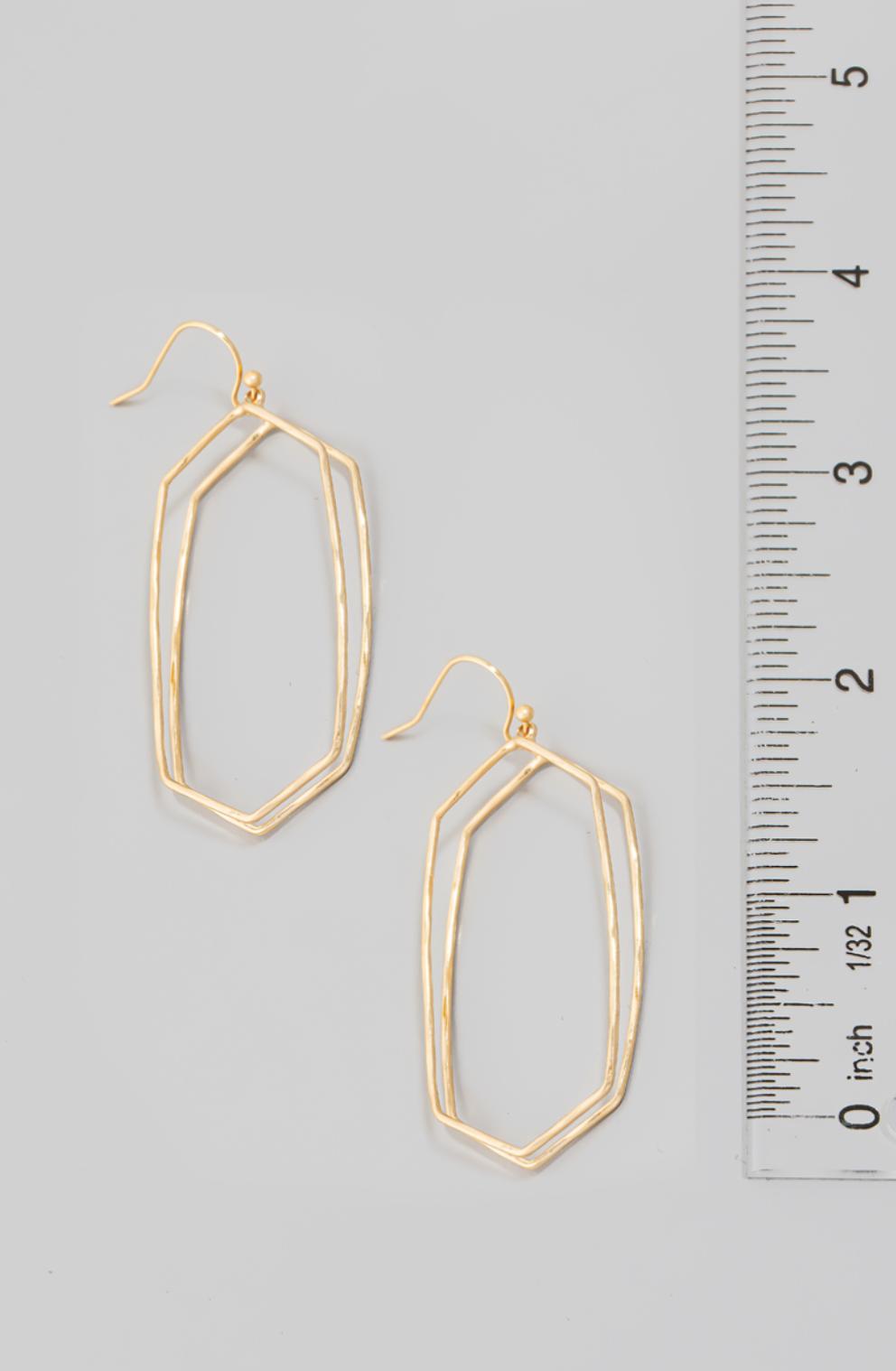 Layered Rectangular Earrings Product Image