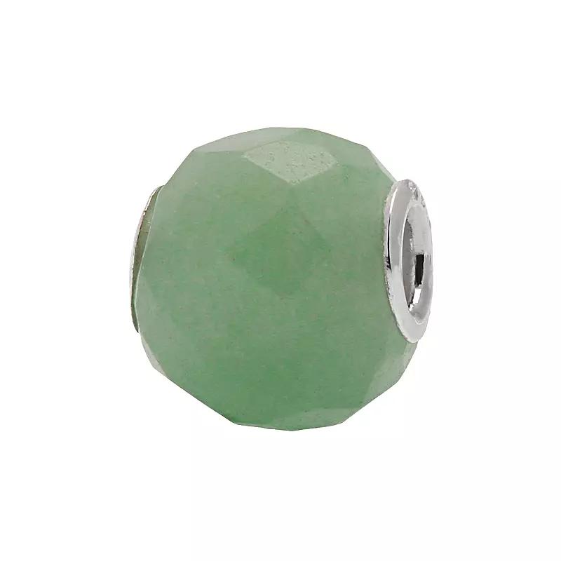 Individuality Beads Sterling Silver Multifaceted Glass Bead, Women's, Green Product Image