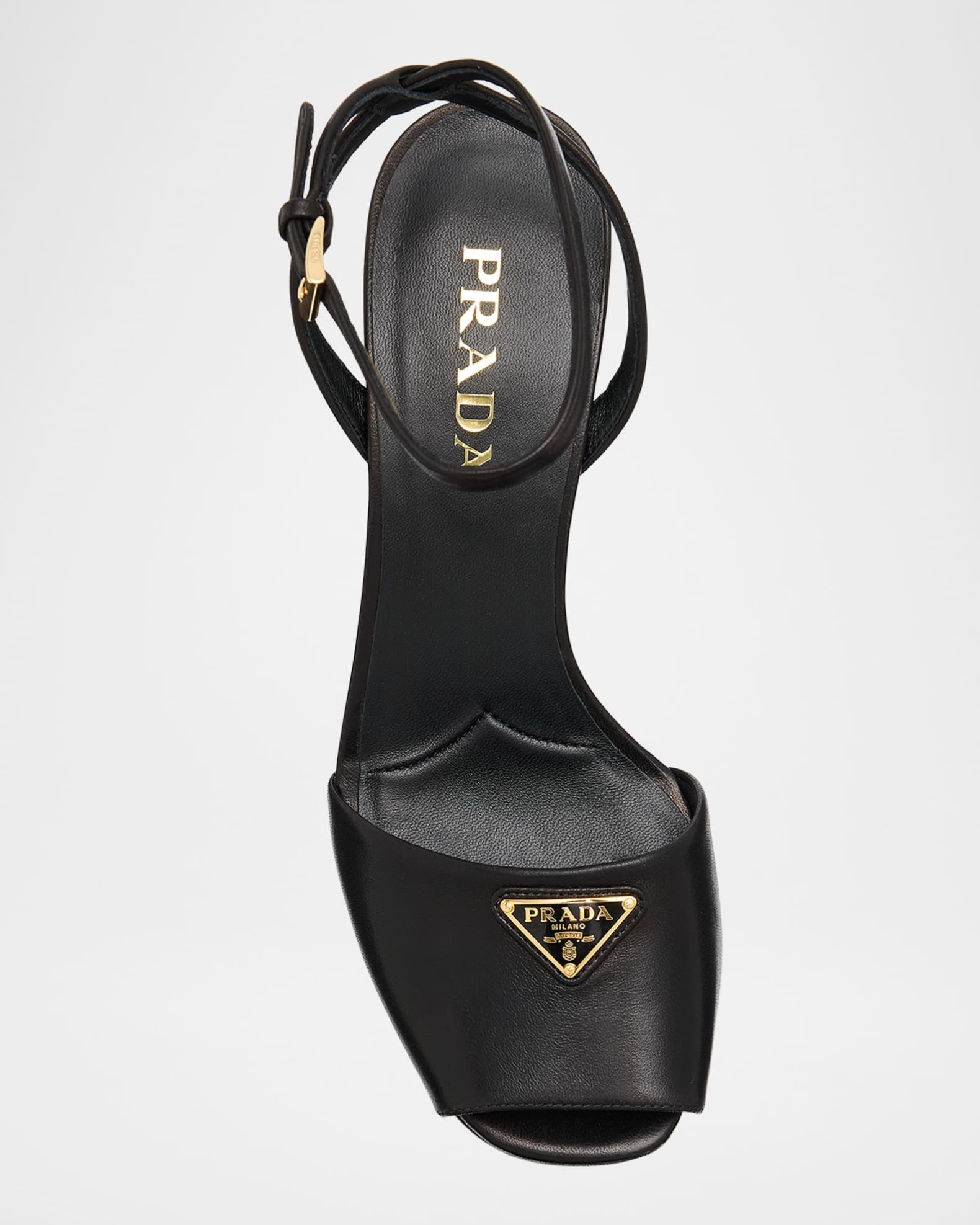 Nappa Triangle Peep-Toe Platform Sandals Product Image