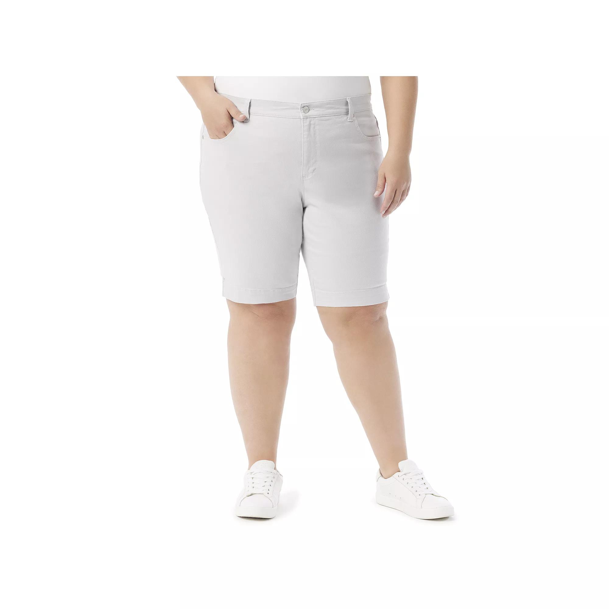 Plus Size Gloria Vanderbilt Amanda Bermuda Shorts, Womens Product Image