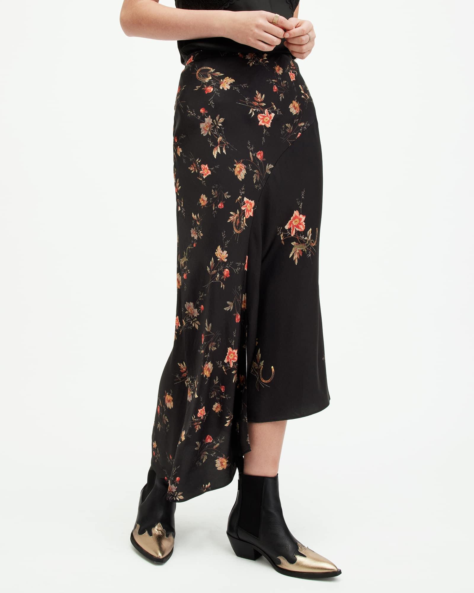 Luisa Tanana Floral Print Midi Skirt Product Image
