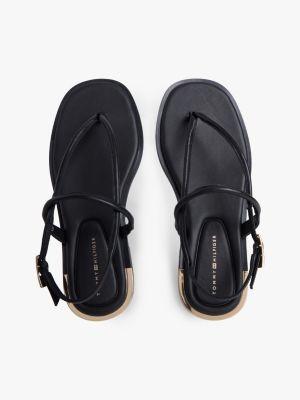 Metallic Accent Leather Sandal Product Image