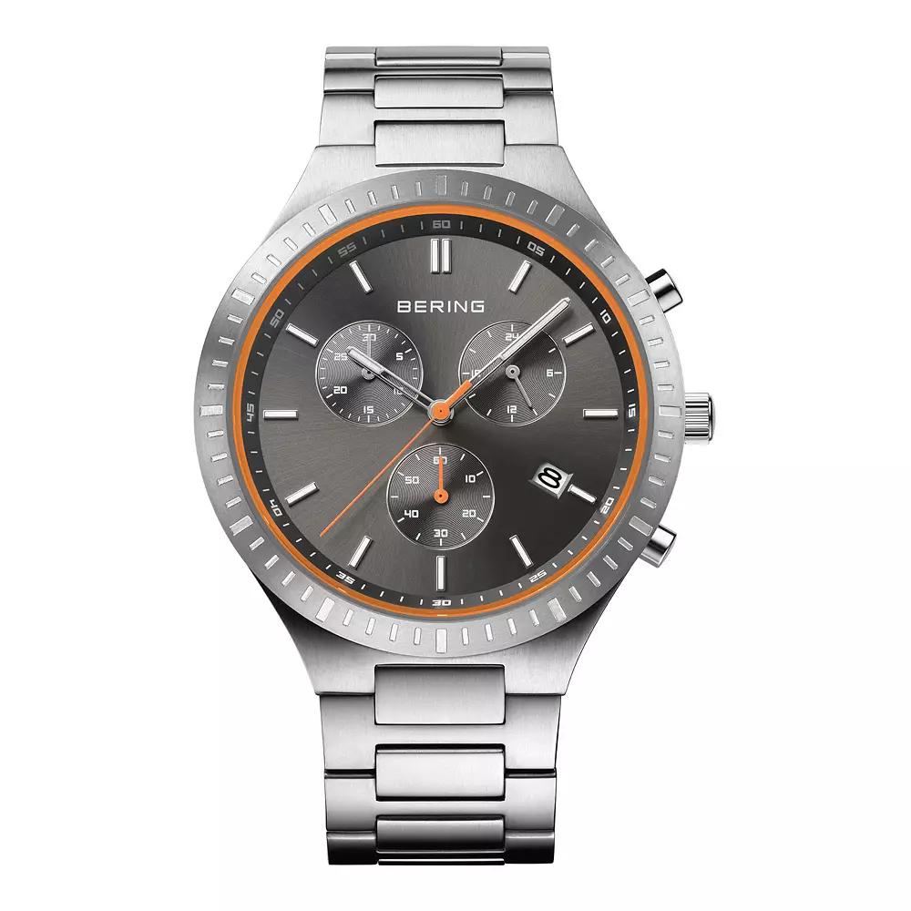 Berring Men's Blue Titanium Case Chronograph Bracelet Watch, Size: Large, Black Product Image