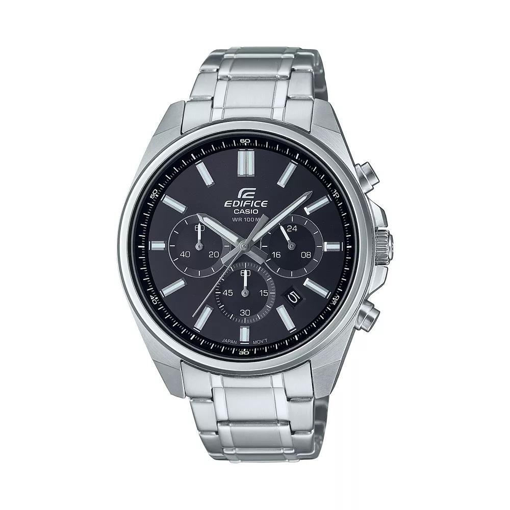 Casio Men's Edifice Stainless Steel Chronograph Watch - EFV-650D-3AVCR, Size: 44MM, Black Product Image