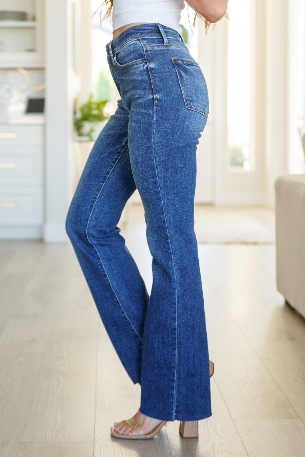 Josephine Mid Rise Raw Hem Bootcut Jeans (Online Exclusive) Product Image