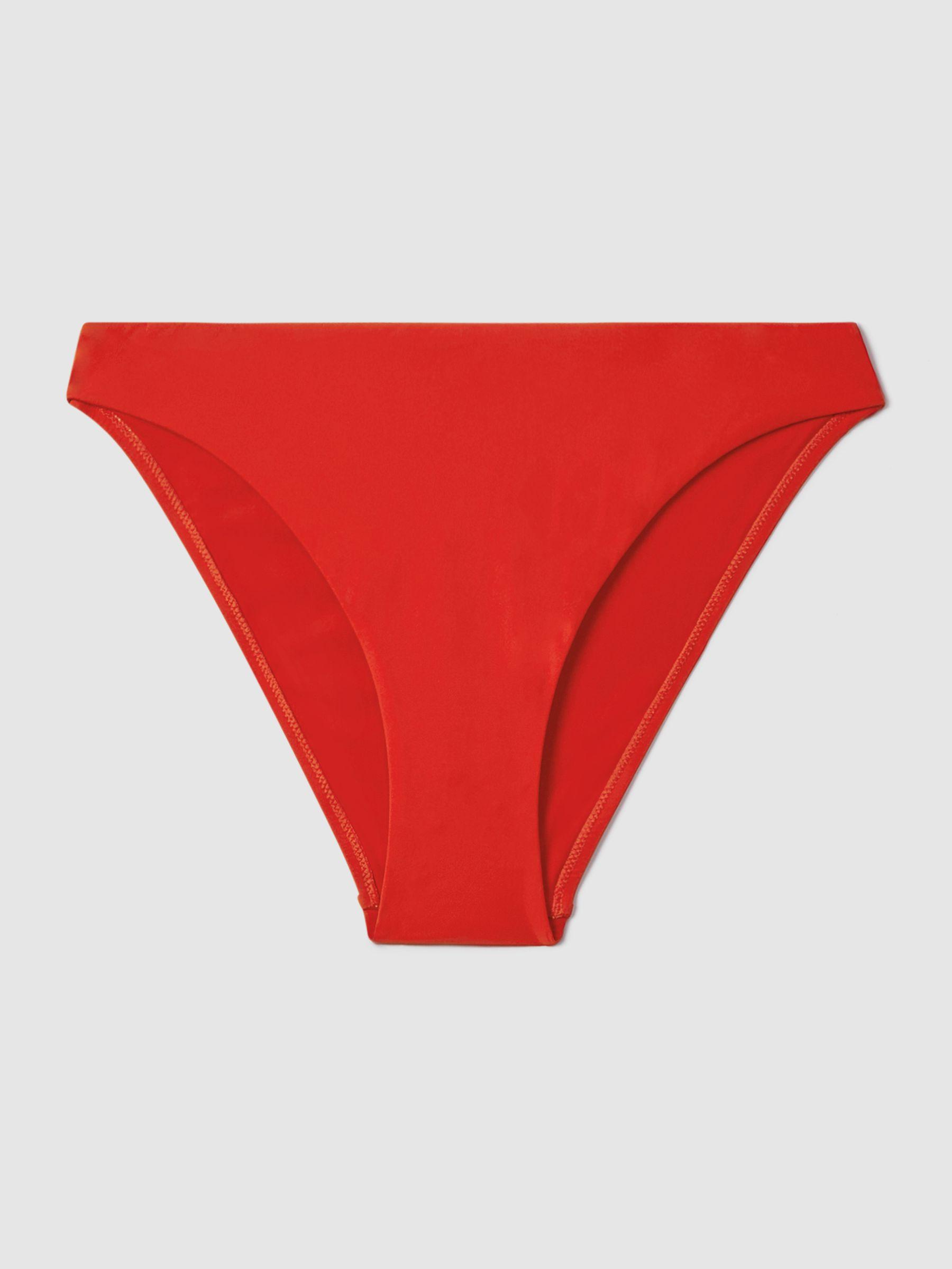 Fixed Side Bikini Bottoms in Red Product Image