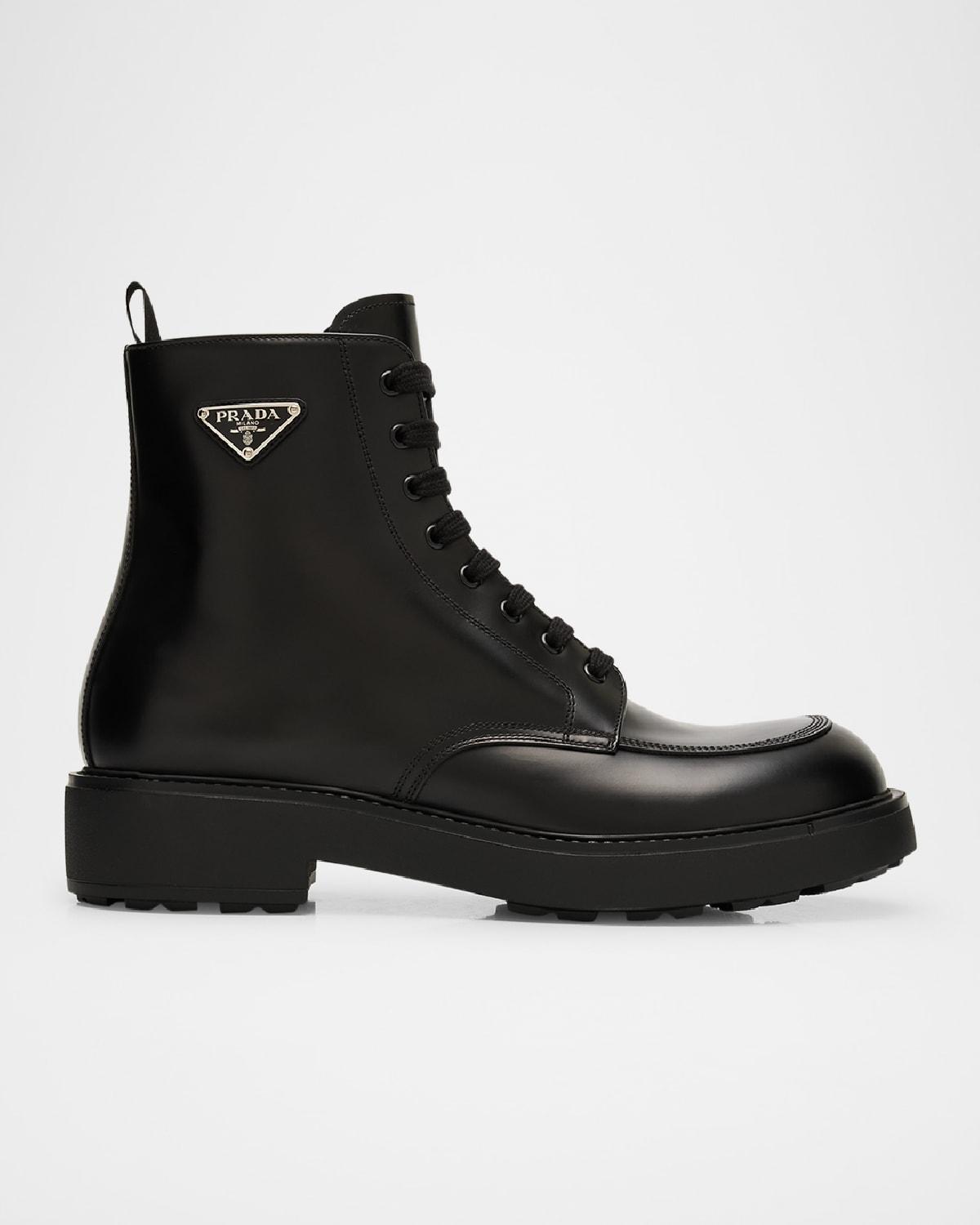 Mens Leather Combat Boots Product Image