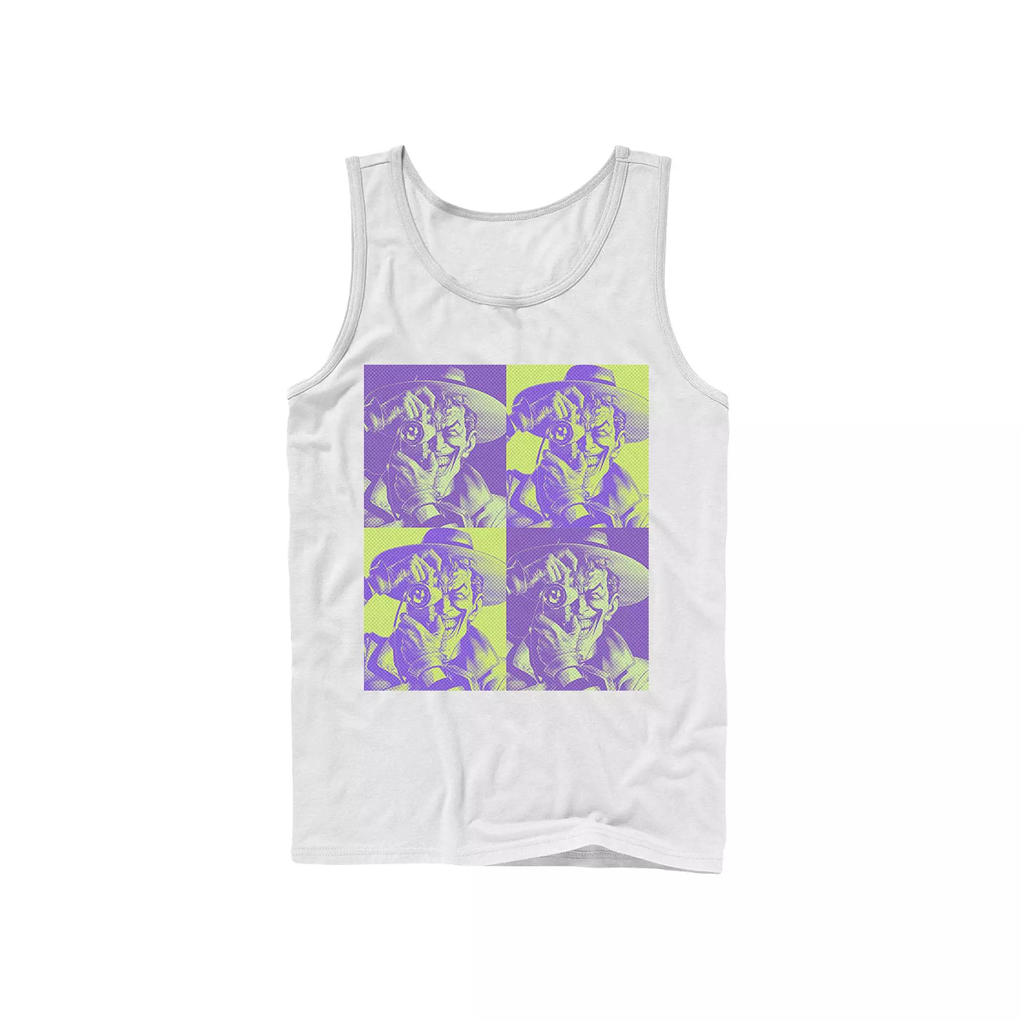 Men's DC Batman The Joker Halftone Popart Tank Top,  Product Image