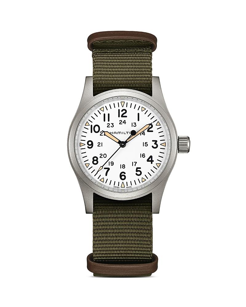 Hamilton Khaki Field Mechanical Canvas Strap Watch Product Image