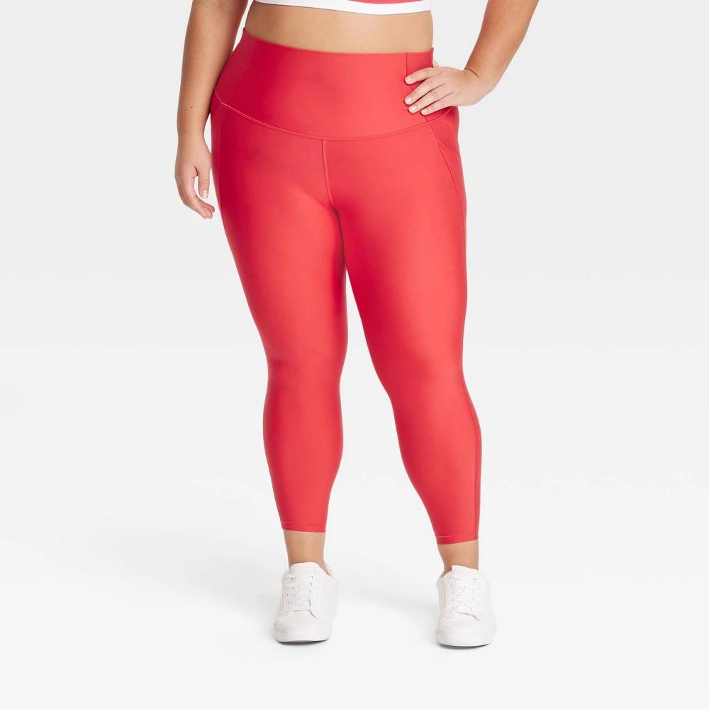Women's Effortless Support High-Rise Pocketed 7/8 Leggings - All In Motion™ L: Moisture Wicking, Quick Drying Product Image