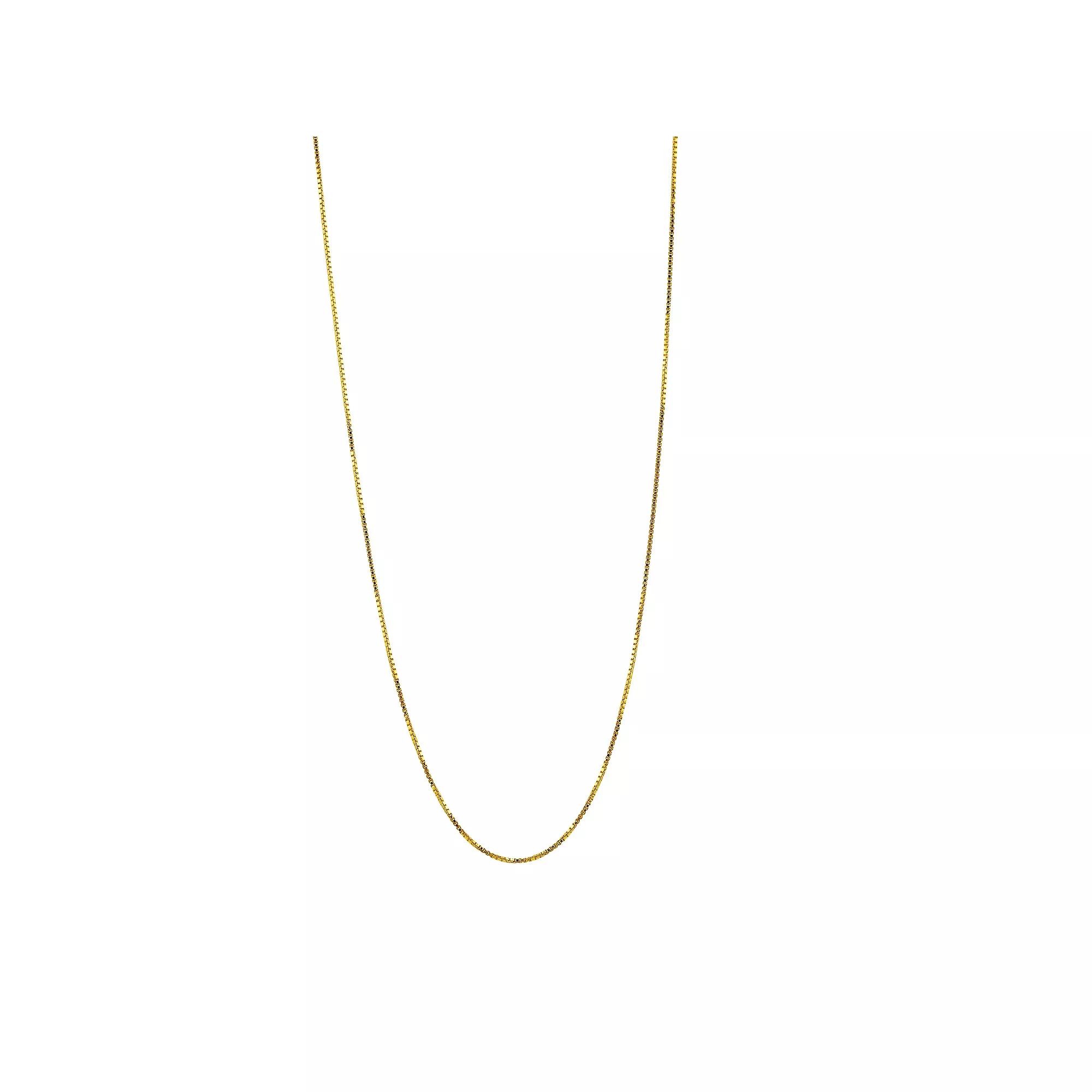 American Exchange 18K Gold Over Silver Venetian Chain Necklace, Womens Silver Tone Product Image