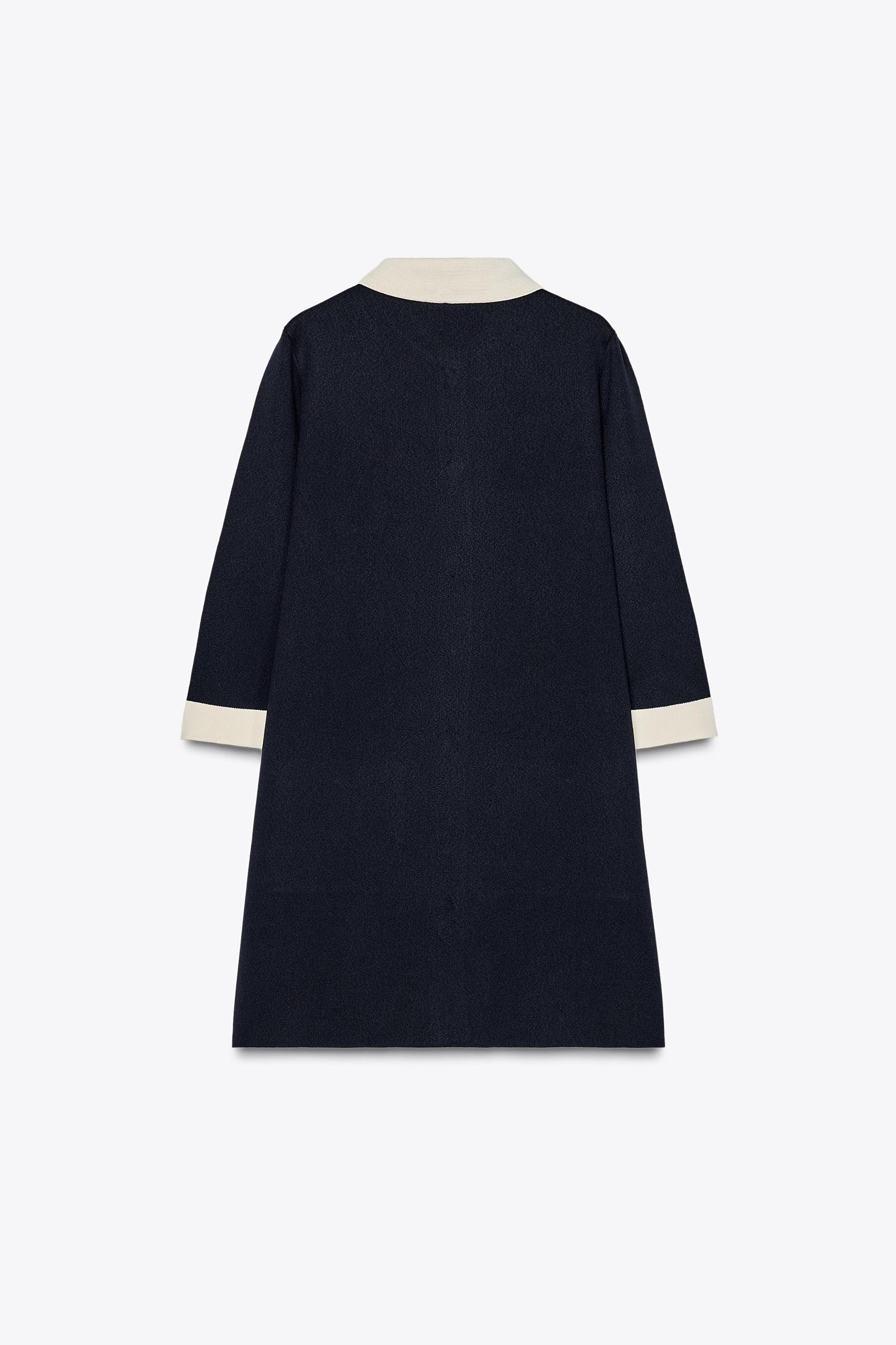 Short Knit Dress with Gold Buttons Product Image