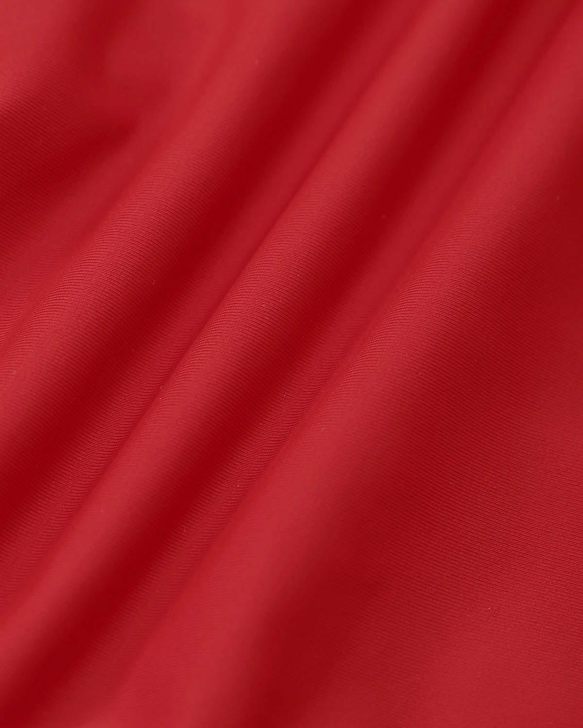 Red Ruched Drawstring Skirt Product Image