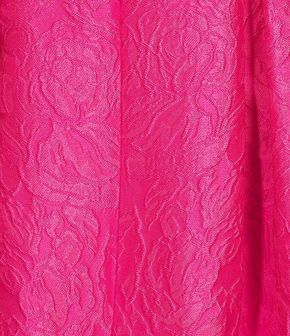 Alex Marie Christine Floral Textured Jacquard Sleeveless Gown Product Image