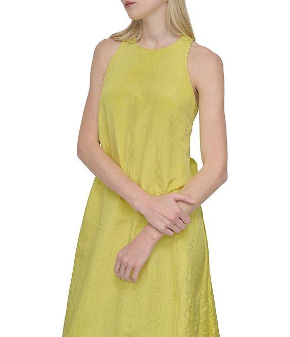DKNY by Donna Karan Crew Neck Sleeveless Shift Midi Dress Product Image