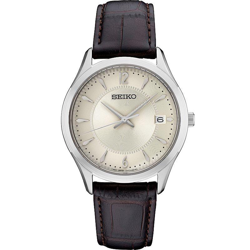 Seiko Essentials Mens White Dial Strap Watch - SRK050 Product Image