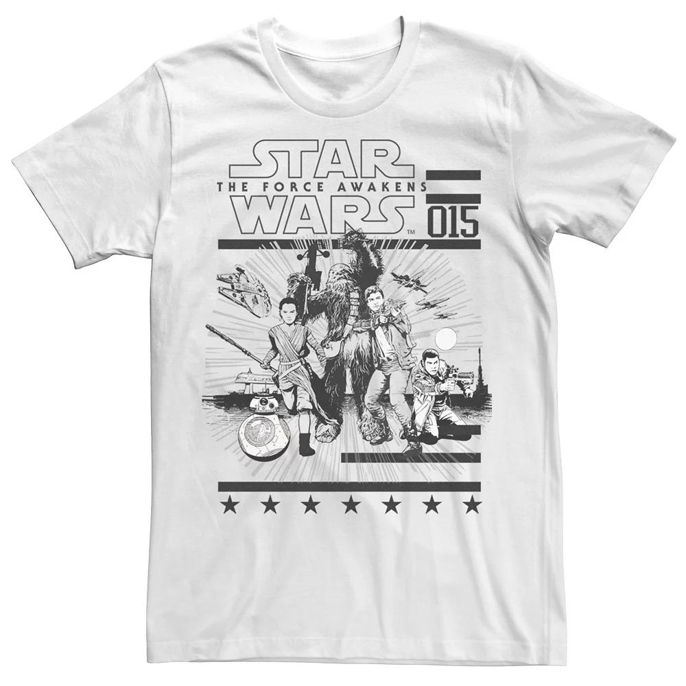 Men's Star Wars: The Force Awakens Vintage Line Art Poster Tee,  Product Image