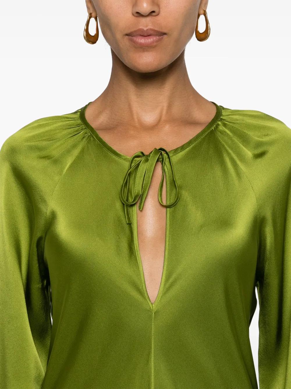 keyhole-neck silk maxi dress Product Image