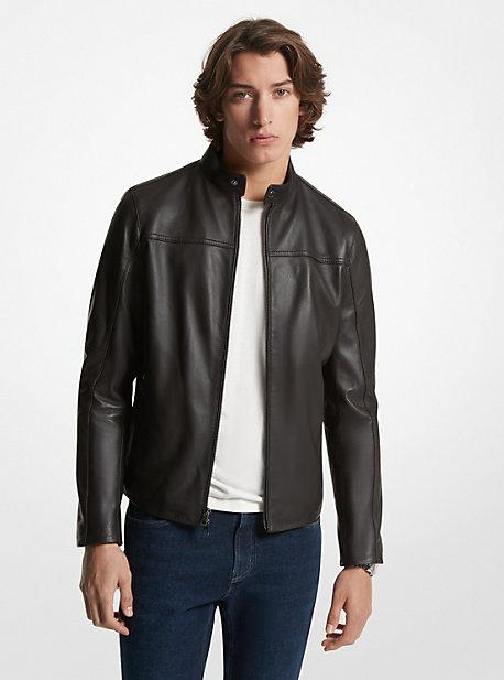 Leather Racer Jacket Product Image