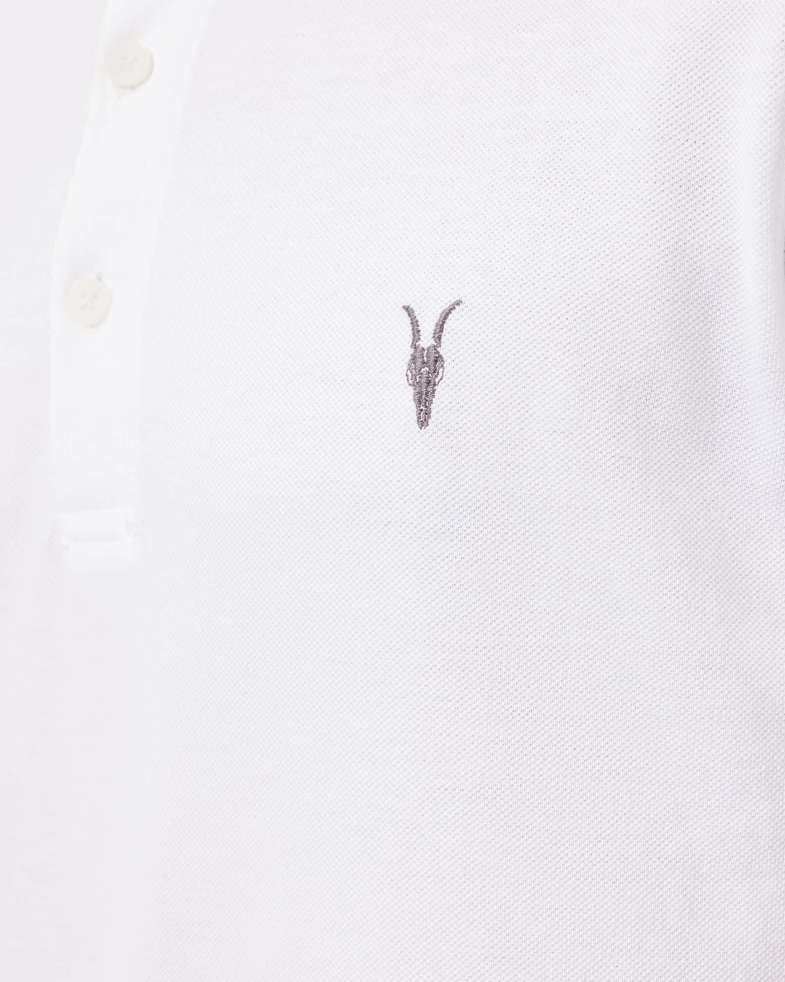 Reform Short Sleeve Polo Shirt Optic White | ALLSAINTS US Product Image
