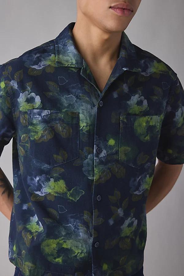 BDG Floral Washed Cotton Short Sleeve Shirt Top Mens at Urban Outfitters Product Image