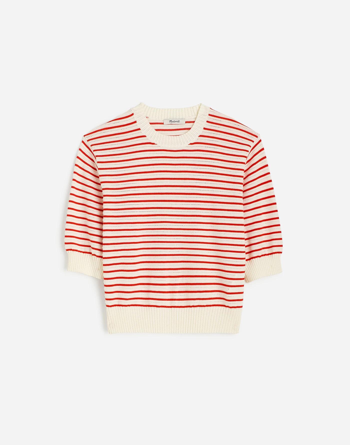 Textural-Stitch Cotton Sweater Product Image