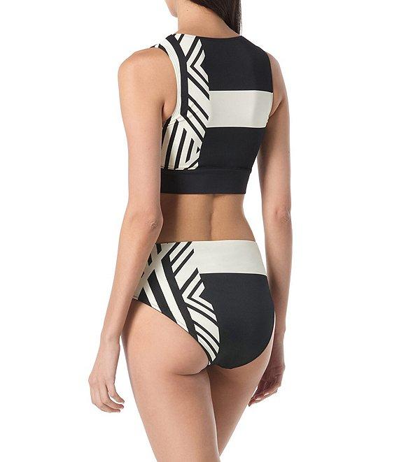 Vince Camuto Geometric Reversible High Waist Moderate Coverage Swim Bottom Product Image