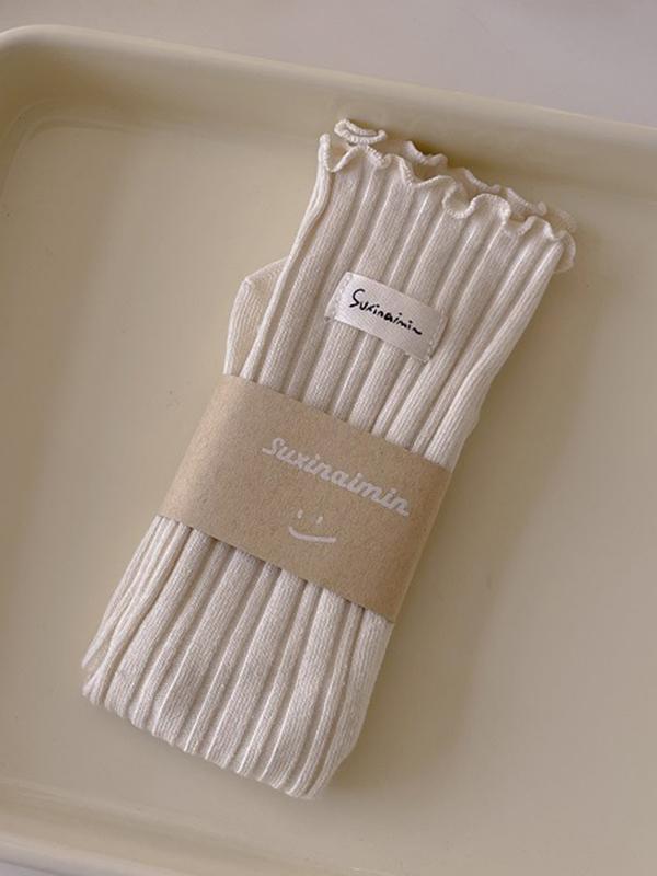 Pleated Wood Ear Lace Socks Product Image