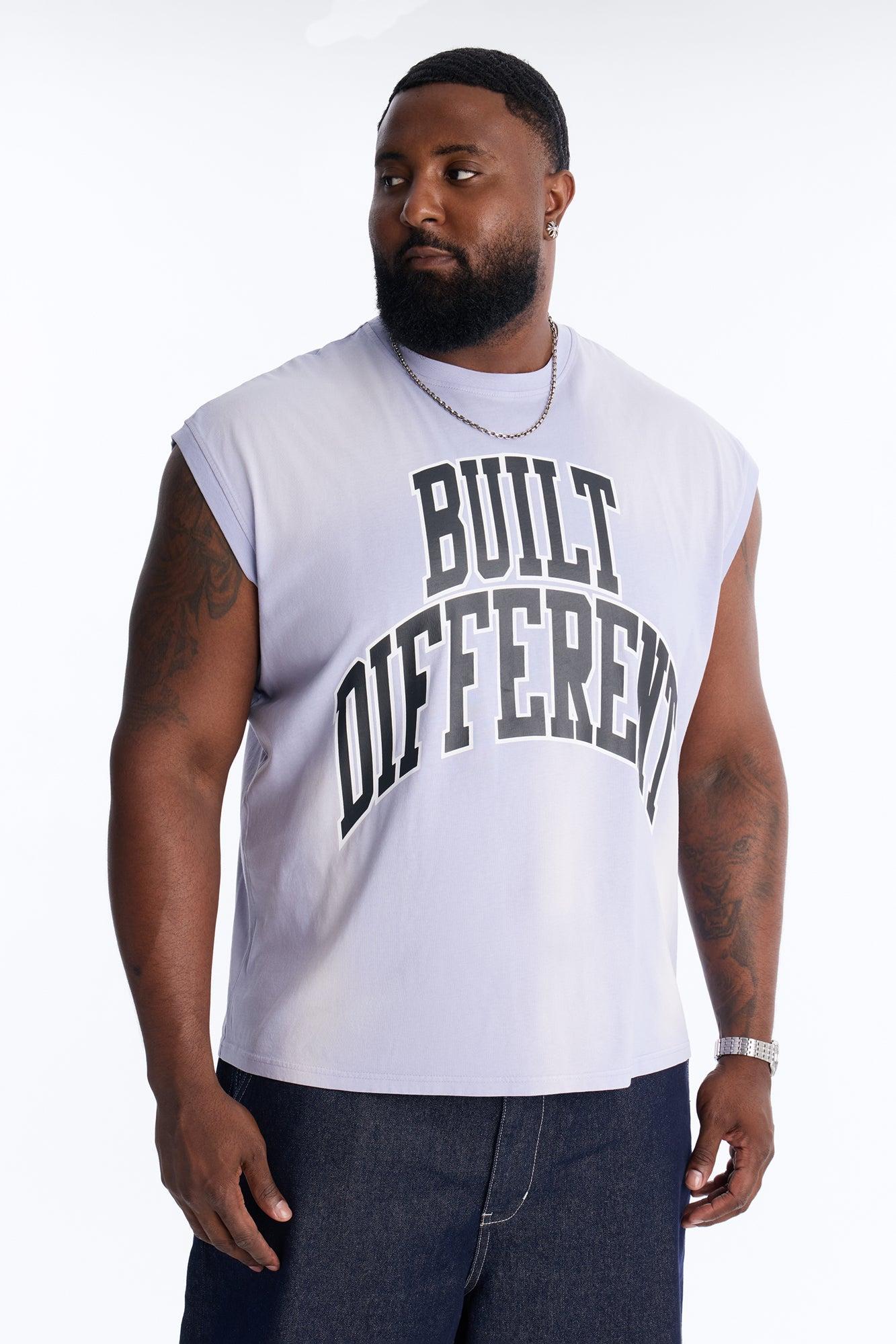 Built Different Vintage Muscle Tee - Blue Wash Male Product Image