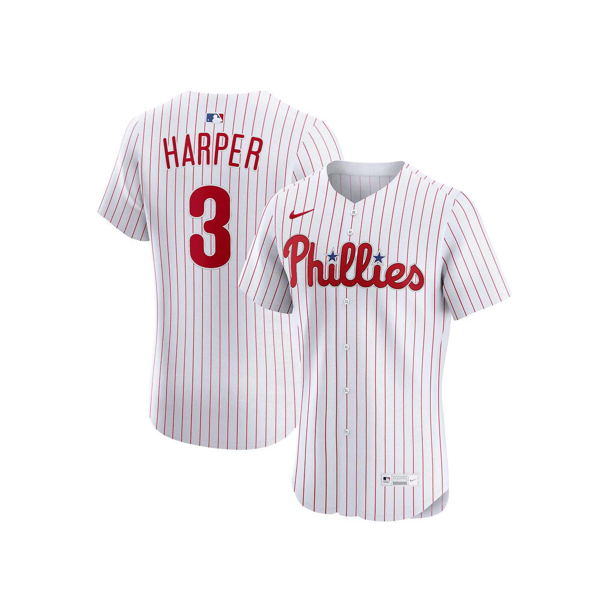 Men's Nike Bryce Harper White Philadelphia Phillies Home Elite Jersey, Size: 60 Product Image