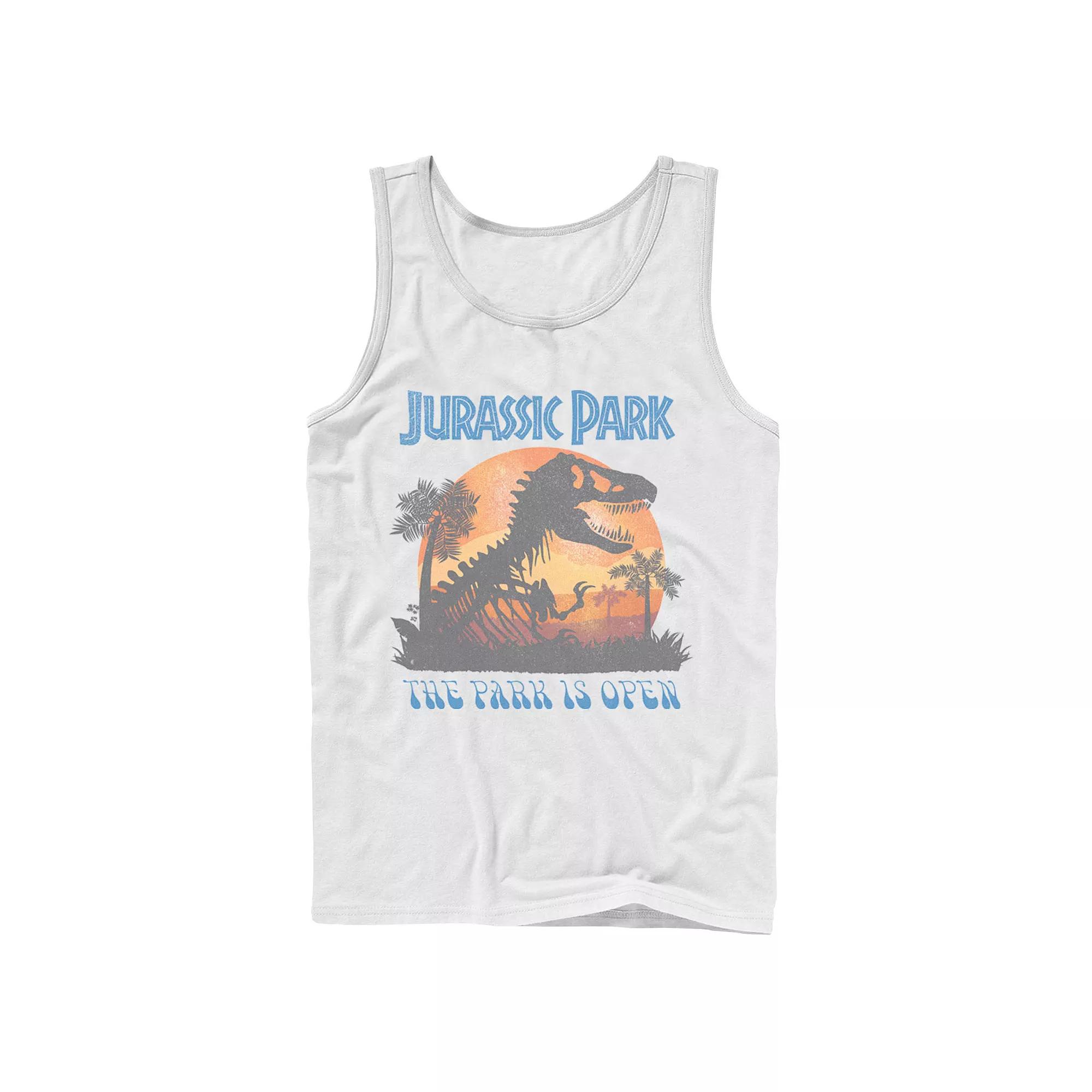 Men's Jurassic Park T Rex Sunset Portrait Tank Top,  Product Image