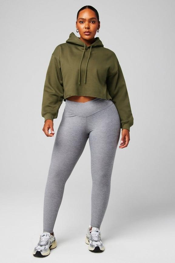 Cozy Fleece Cropped Hoodie Product Image